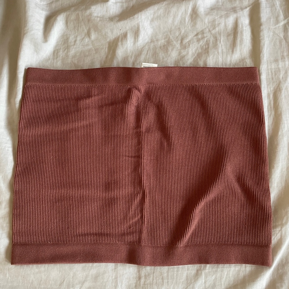 Dark rusty red tube top